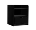 SITIO ONE DRAWER BEDSIDE TABLE (FURNI-C-BS-TOGO-BK) - BLACK