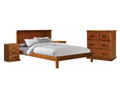 KING PINEHURST 3 PIECE (BEDSIDE) BEDROOM SUITE - ANTIQUE OAK