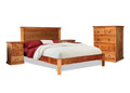  PINEHURST SINGLE OR KING SINGLE  3 PIECE TALLBOY BEDROOM SUITE - BLACKWOOD