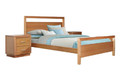  KING SUBURBAN 3 PIECE BEDSIDE BEDROOM SUITE - CLEAR LACQUER