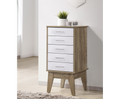 NEOLEEN 4 DRAWERS SLIMBOY CHEST - 1810(H) X 650(W)-WHITE /OAK