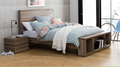 QUEEN    CUBIST   BED - (MODEL:LS-118) MOCHA 