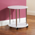 PERFECTION / ODYSSEY CIRCULAR BEDSIDE / LAMP TABLE (MODEL:39141) - WHITE