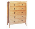 ANNE (AUSSIE MADE) 6 DRAWERS  TOP-SPLIT TALLBOY CHEST - 1280(H) x 950(W) - COLOUR AS PICTURED