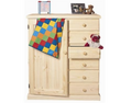 NURSERY (AUSSIE MADE) WARDROBE  1250(H) X 1050(W) 1 DOOR / 6 DRAWER - ASSORTED COLOURS