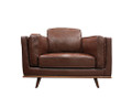 YORK  SINGLE   SEATER LEATHERETTE CHAIR - BROWN