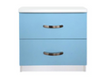 ICICLE  TWO DRAWER BEDSIDE TABLE  -   TWO TONE