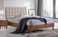 DOUBLE AMINA TIMBER - FABRIC BED - (14-15-15-19-1) - 2 TONE