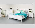 JASPER DOUBLE OR QUEEN 3 PIECE (BEDSIDE) BEDROOM SUITE - WHITE