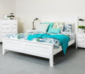 KING JASPER BED - WHITE