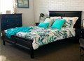 QUEEN JASPER PANEL BED FRAME - BLACK