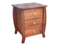 MONTERAY (AUSSIE MADE) 3 DRAWER BEDSIDE TABLE  - 670(H) - ASSORTED COLOURS