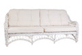 OLYMPIA 3 SEATER RATTAN SOFA  LOUNGE (DET763) - WHITE