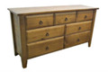 MANILLA (AUSSIE MADE) LOWBOY WITH 7 DRAWERS - 790(H) X 1500(W) - ASSORTED COLOURS