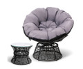 GARDON PAPASAN CHAIR AND SIDE TABLE - BLACK