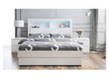 ROGAN  KING 3   PIECE (BEDSIDE ) BEDROOM SUITE - BED WITH LEAD LIGHT    (MODEL:LS 718 K)  - HIGH GLOSS WHITE