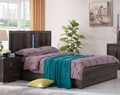  DOUBLE YONKERS BED WITH STORAGE OPTIONS - ( 13-15-14-1-3-15) - CHARCOAL