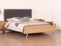  KING  ALGIERS BED WITH UPHOLSTERED HEADBOARD - (MODEL-19-5-22-9-12-12-5) - NATURAL