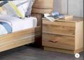 BUENO HARDWOOD 2 DRAWERS BEDSIDE TABLES - (MODEL-1-19-20-9-14-1) - NATURAL