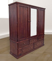MONTANA (AUSSIE MADE) WARDROBE 3 DOOR / 5 DRAWER WITH T&G BACKING - 2030(H) X 1800(W) - ASSORTED COLOURS