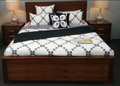 KING  MARISSA HARDWOOD BED - (MODEL-2-21-14-2-21-18-25) - AS PICTURED