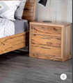 ATLANTA HARDWOOD 3 DRAWERS BEDSIDE TABLES - (MODEL-1-19-20-9-14-1) - 589(H) X 580(W) X 420(D) - NATURAL