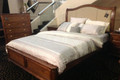 QUEEN LLOYD TASMANIAN OAK SLEIGH BED -  (MODEL-1-14-14-1-2-5-12-12-5)) - AS PICTURED 