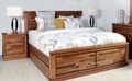  BERTROSE  QUEEN 3  PIECE (BEDSIDE) TASMANIAN OAK  BEDROOM SUITE - (MODEL:3-1-18-12-9-19-12-5)  -  AS PICTURED