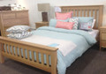 QUEEN GLADSTINE TASMANIAN OAK BED FRAME - (MODEL:5-16-19-15-14)  - AS PICTURED