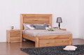 QUAKERS  QUEEN 3 PIECE (BEDSIDE)  HARDWOOD BEDROOM SUITE - (MODEL:12-25-15-14) -  AS PICTURED)