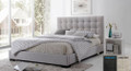 DOUBLE SEAWIND LINEN FABRIC BED - (MODEL:13-5-13-16-8-9-19) - PEARL (LIGHT GREY) OR DARK GREY