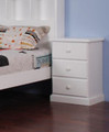 KORNOS  3 DRAWER BEDSIDE TABLE  - (MODEL:2-5-14-4-9-7-15) - WHITE