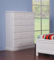  KORNOS  6 DRAWER TALLBOY CHEST  - (MODEL:2-5-14-4-9-7-15) - WHITE