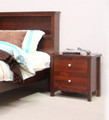 THERON 2 DRAWER BEDSIDE TABLE  - (MODEL:2-9-12-12-25 - AS PICTURED