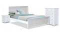 NOVENA SINGLE OR KING SINGLE  3  PIECE  BEDROOM SUITE  - WHITE