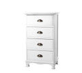 VANITY 4 DRAWER SLIMBOY VINTAGE CHEST - 800(H) x 450(W) - WHITE