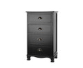 VANITY 4 DRAWER CHEST VINTAGE SLIMBOY CHEST - BLACK