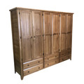 MANILLA (AUSSIE MADE) 6 DOOR / 6 DRAWER WARDROBE - 1900(H) x 2700(W) x 550(D) - ASSORTED TIMBER STAINES