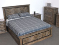   MOSAIC QUEEN 4 PIECE (TALLBOY ) OAK TIMBER  BEDROOM SUITE - ASH OAK