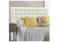 QUEEN GRONTEC FABRIC  HEADBOARD ONLY - LIGHT BEIGE