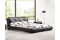 QUEEN   MEMPHIS LEATHERETTE  BED FRAME WITH TUFTED HEADBOARD - BLACK