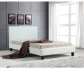 BELLA   KING SINGLE LEATHERETTE BED FRAME  -  WHITE