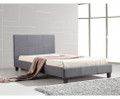 BELLA KING SINGLE FABRIC BED FRAME  -  GREY