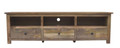 MKII PARQUETRY PATTERN TV ENTERTAINMENT UNIT WITH 3 DRAWERS - (WKEN-018-OAK) -AMERICAN  OAK