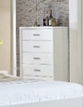 CHICAGO 5 DRAWER TALLBOY - HIGH GLOSS WHITE