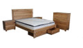 OAKLAND (AUSSIE MADE) QUEEN 3 PIECE BEDROOM SUITE (WITH FOOTEND STORAGE DRAWERS) - ASSORTED STAINED COLOURS