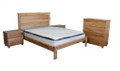 SAVILLE (AUSSIE MADE) DOUBLE OR QUEEN 3 PIECE (BEDROOM) SUITE WITH DOONA FOOT - ASSORTED STAINED COLOURS