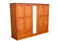 MUDGEE (AUSSIE MADE) 2 PIECE MULTI WARDROBE 5 DOOR / 4 DRAWER - 1900(H) x 2000(W) - ASSORTED COLOURS