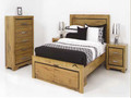 QUEEN VERMONT 4 PIECE (TALLBOY) BEDROOM SUITE WITH 2 DRAWER BED - NATURAL