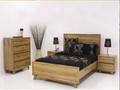 KING INDIGO BED - NATURAL